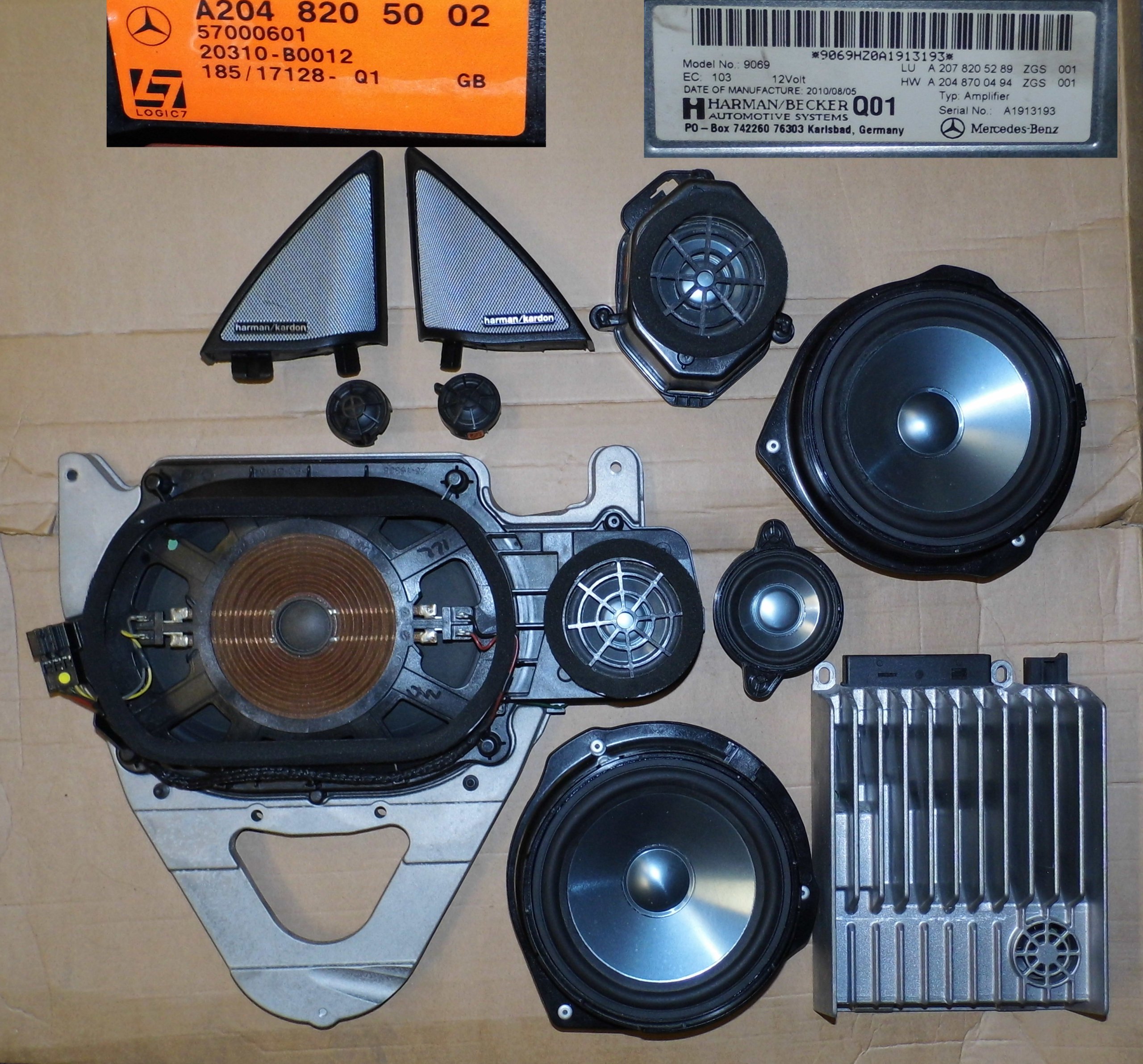 MERCEDES W207 COUPE GLOSNIKI HARMAN KARDON LOGIC7 A2078205289