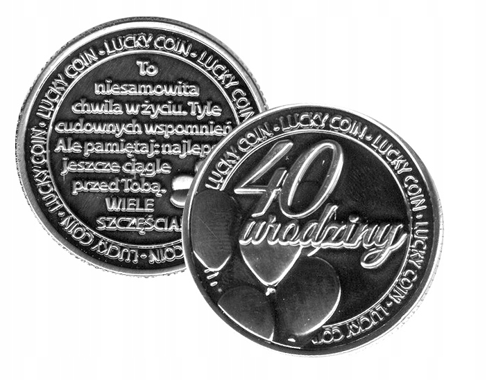 

Moneta na szczęście Lucky Coins 40 urodziny