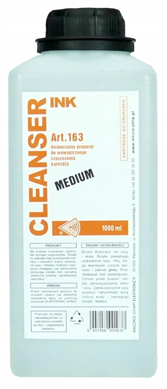 Cleanser Ink Medium 1L Udrażnianie Głowic Czyści