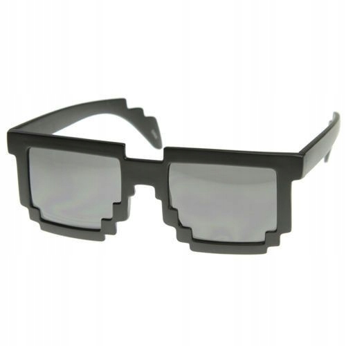 

Czarne Okulary Pikselowe 8BIT Retro Geek Pixelowe