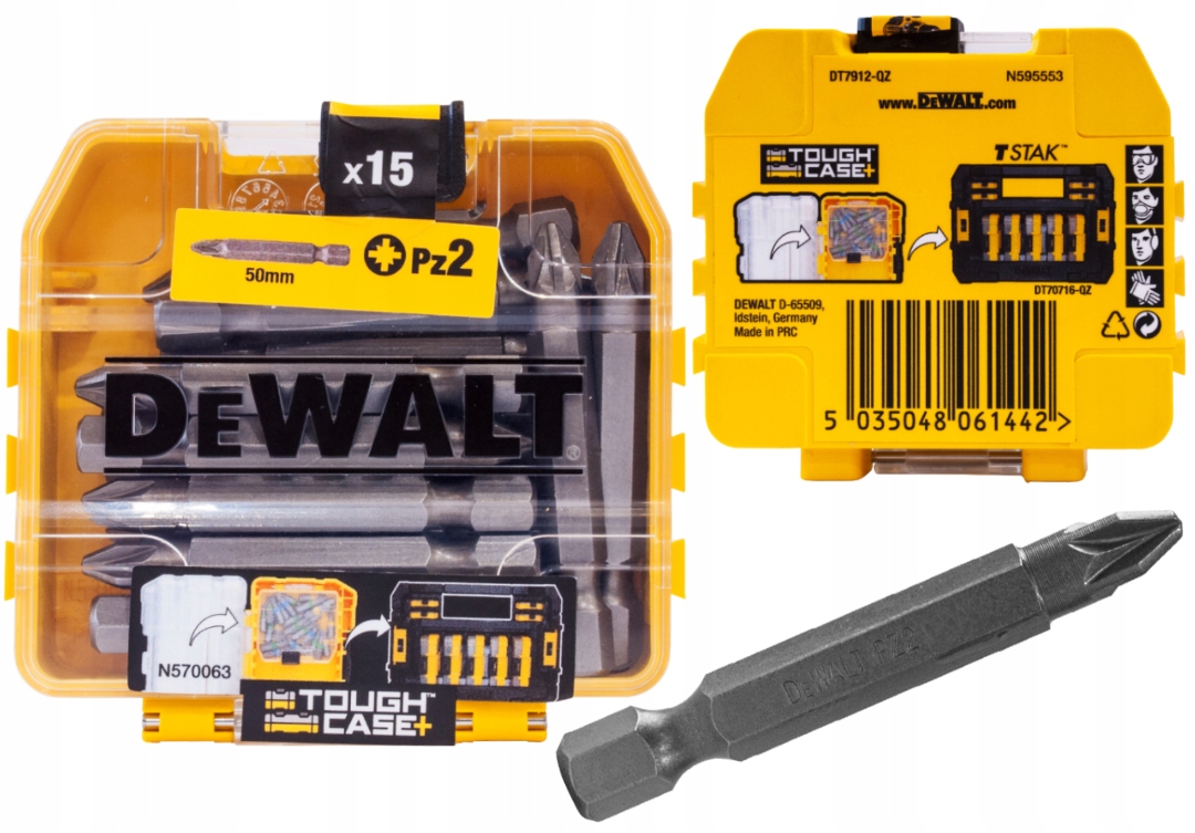 

Zestaw bitów DeWalt bity 15szt Pz2 x 50mm DT7912