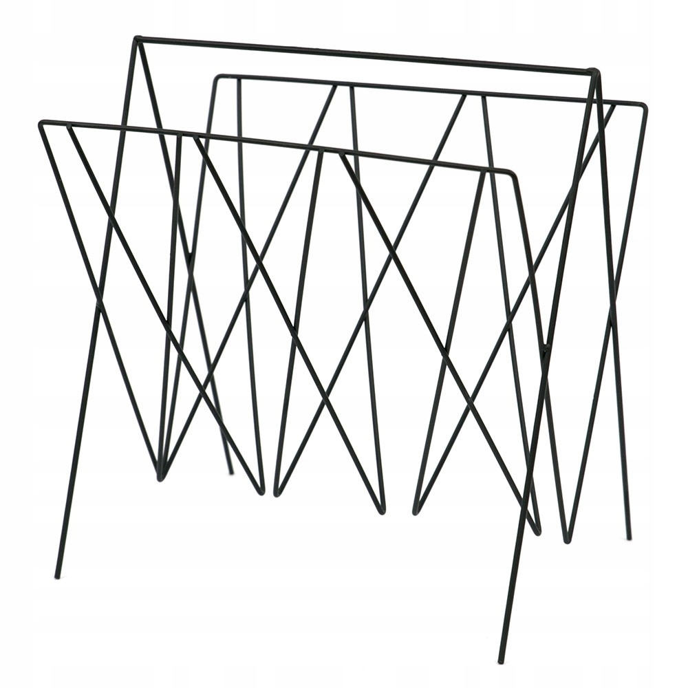 

Gazetnik Metalowy Czarny 40x32x22cm Loft Z Drutu