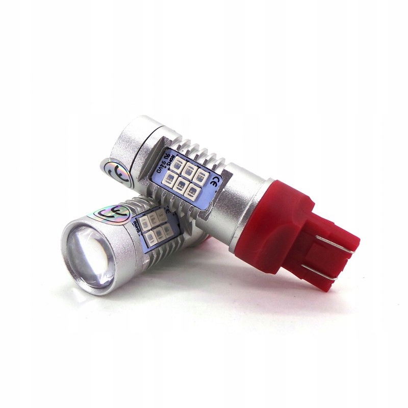 

żarówka Led W21/5W 7443 12V Canbus czerwona 2000lm