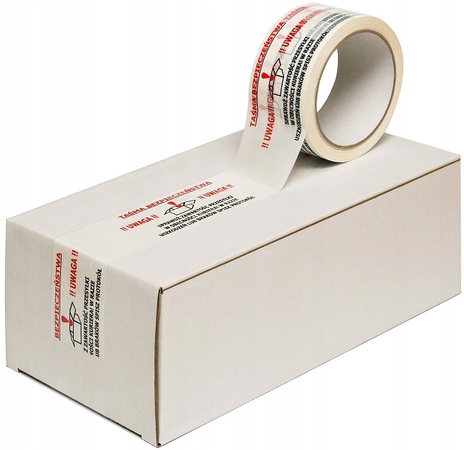 

48mm/60m Taśma Klejąca Z Nadrukiem Bezpieczeństwa
