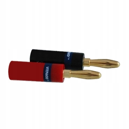 

LAW24 bananek 4mm wtyk na kabel czerwony Vitalco