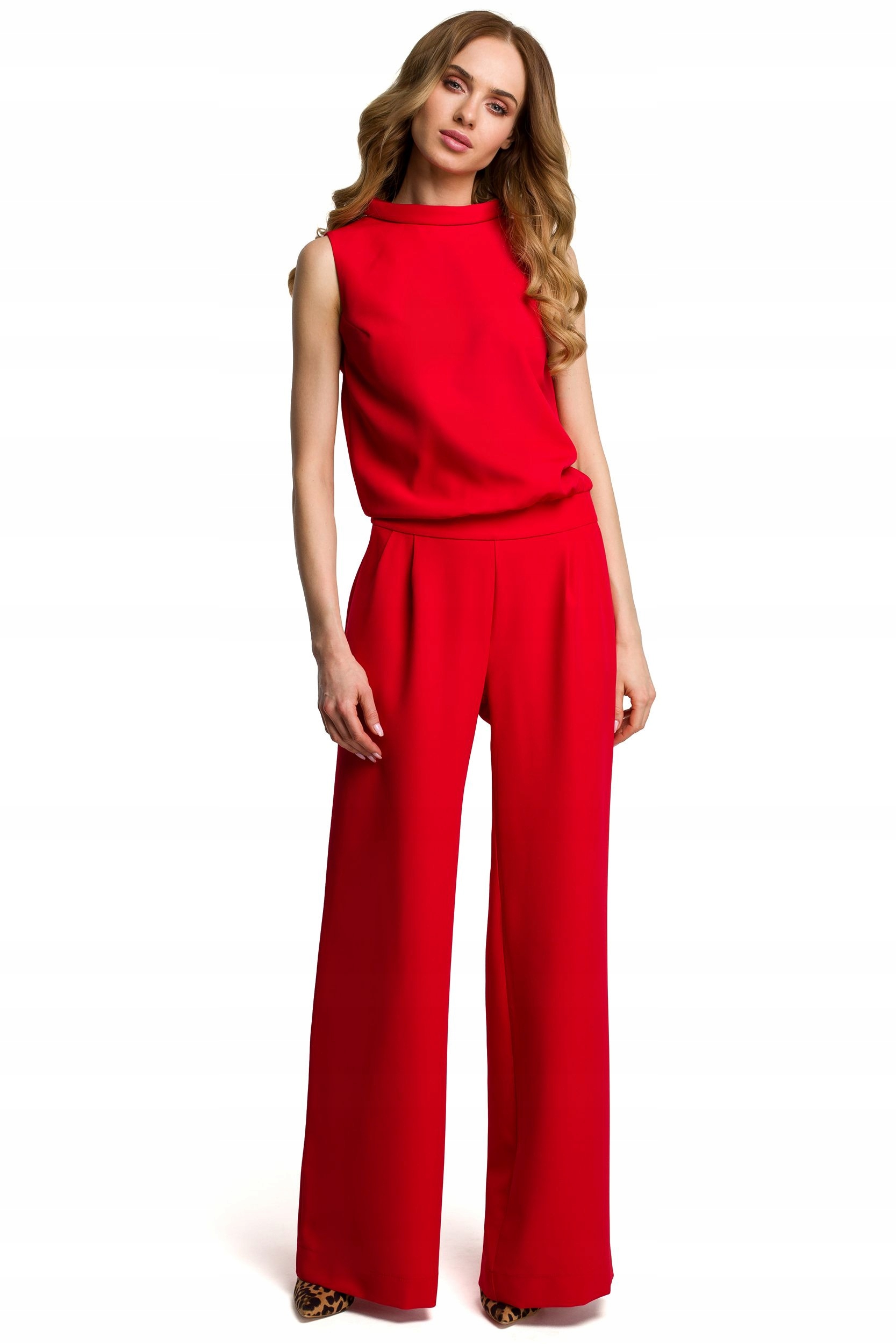 

M382 Kombinezon bez rękawów - czerwony 44 | XXL