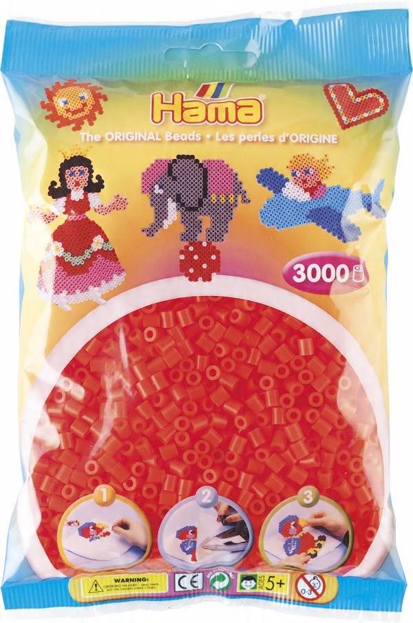 

Koraliki Hama MIDI 3000 201-35 Czerwone Neonowe