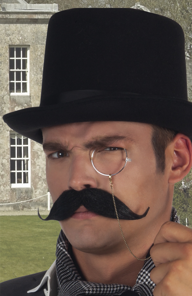 

Wąsy Baron Barona Czarne Detektyw Zakręcone 01802