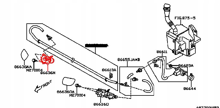 86636SA220 - SUBARU FORESTER 05-08 ОМЫВАТЕЛЬ ФАР СОПЛА