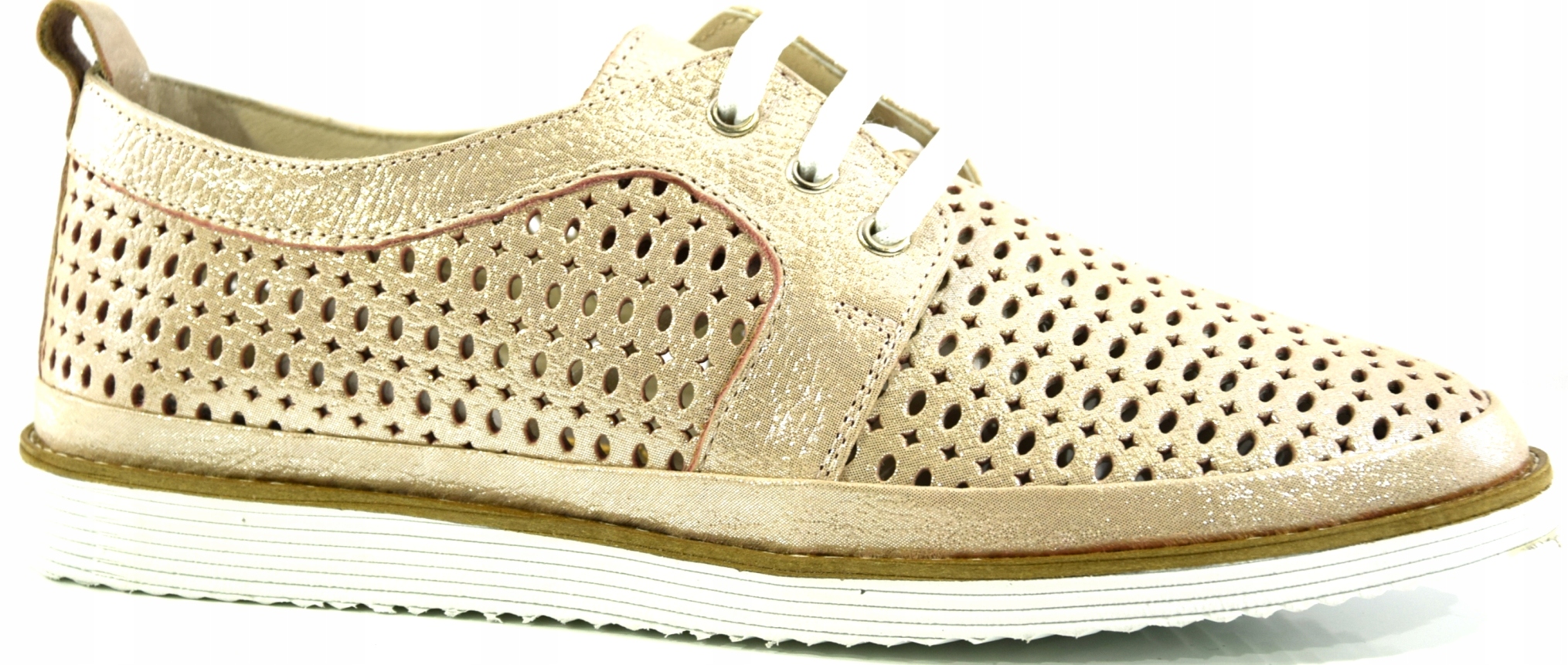 Dámské Módní Ažurové Polobotky 42C2503 VEL.38