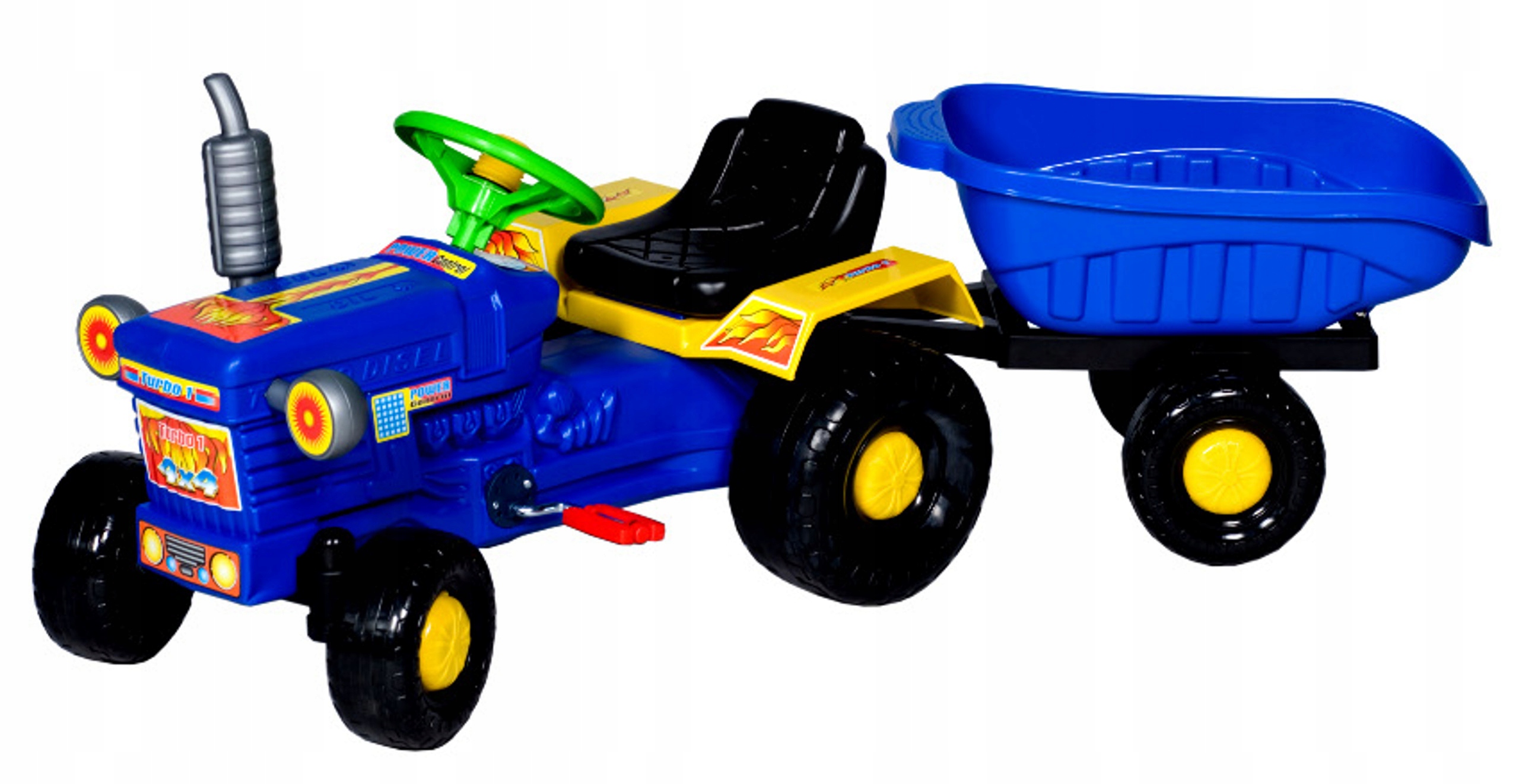 TRAKTOR TRAKTOREK z PRZYCZEPKĄ NA PEDAŁY + GRATISY Wiek dziecka 3 lata +