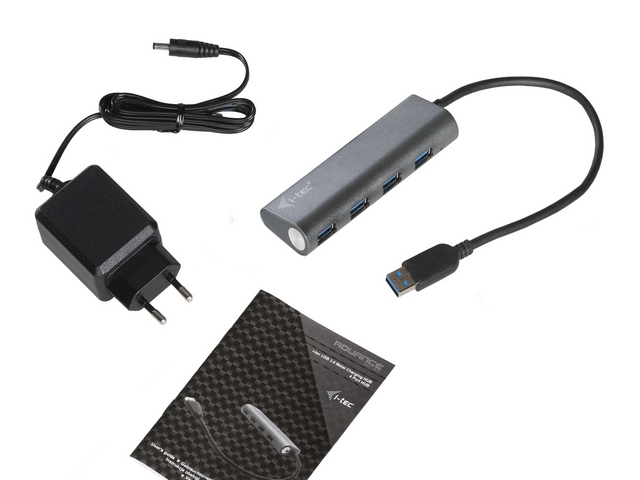 Hub Usb 3.0 4 portowy z zasilaczem ładowanie tel-Zdjęcie-0