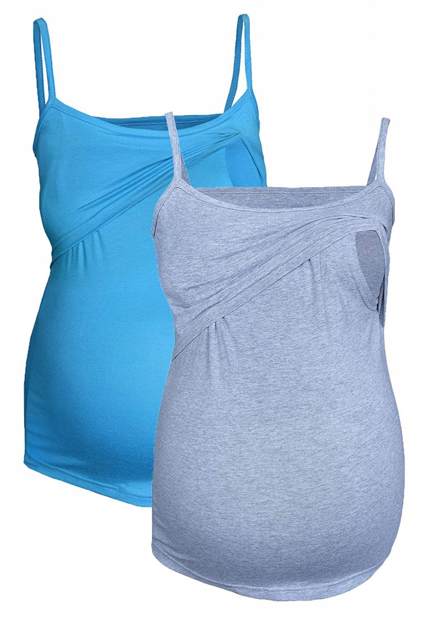 

topy bluzy ciążowe, do karmienia melanż/turkus M