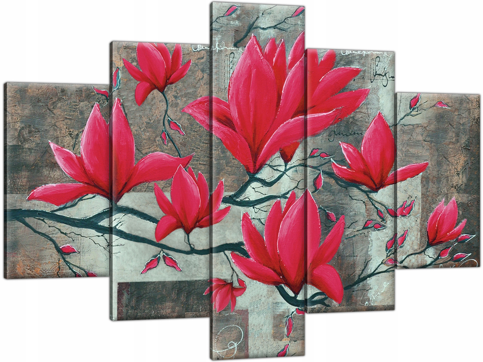 

Obraz Magnolie Kwiaty 150x105 Fuksja Tryptyk