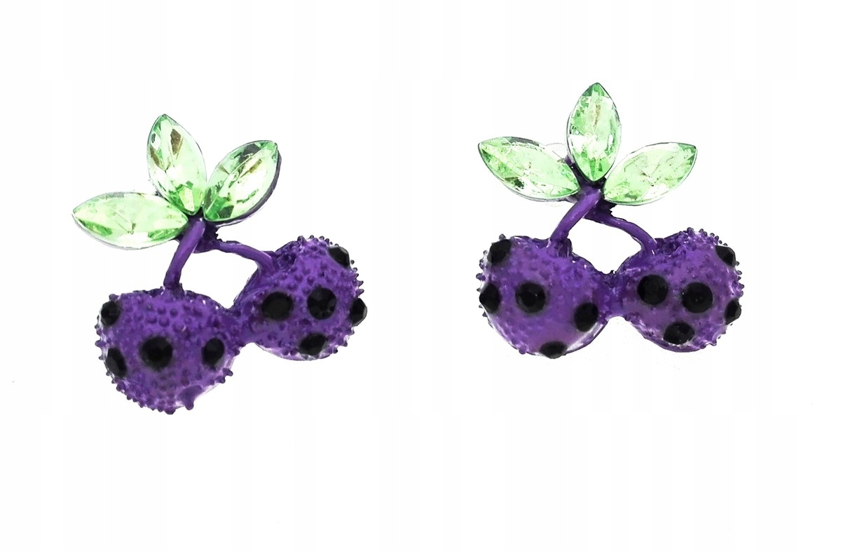 

Kolczyki wisienki ciemnofioletowy