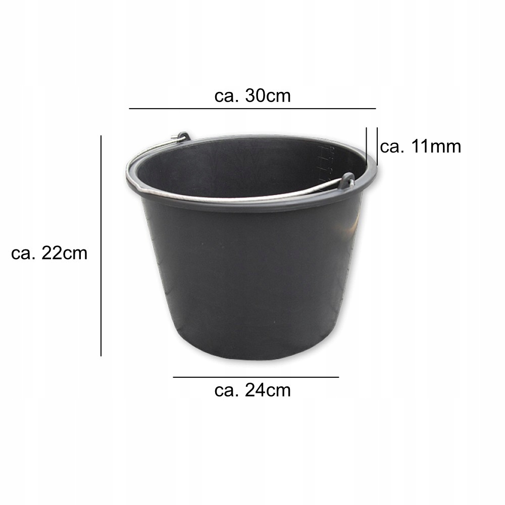 Wiadro ogrodniczo - budowlane PVC 12l KTW12 Materiał inne