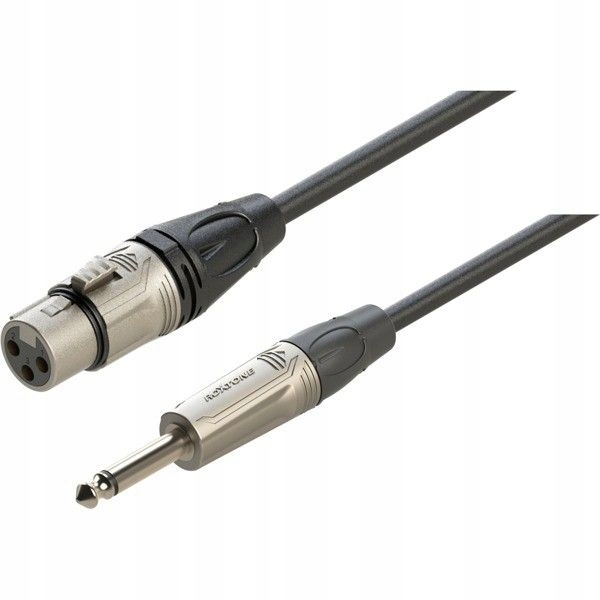 Kabel przewód XLR damski - Jack 6,3mm mono 10m