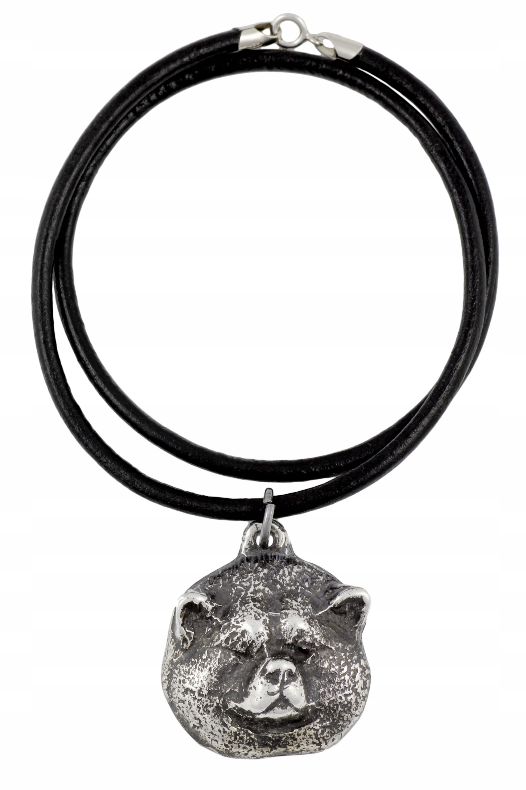 

Akita Inu Posrebrzany naszyjnik na rzemieniu