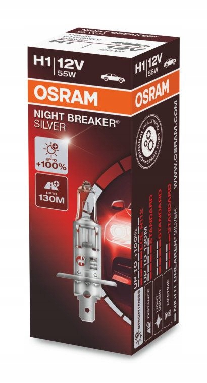 

Osram Night Breaker Silver +100% H1 12V 55W
