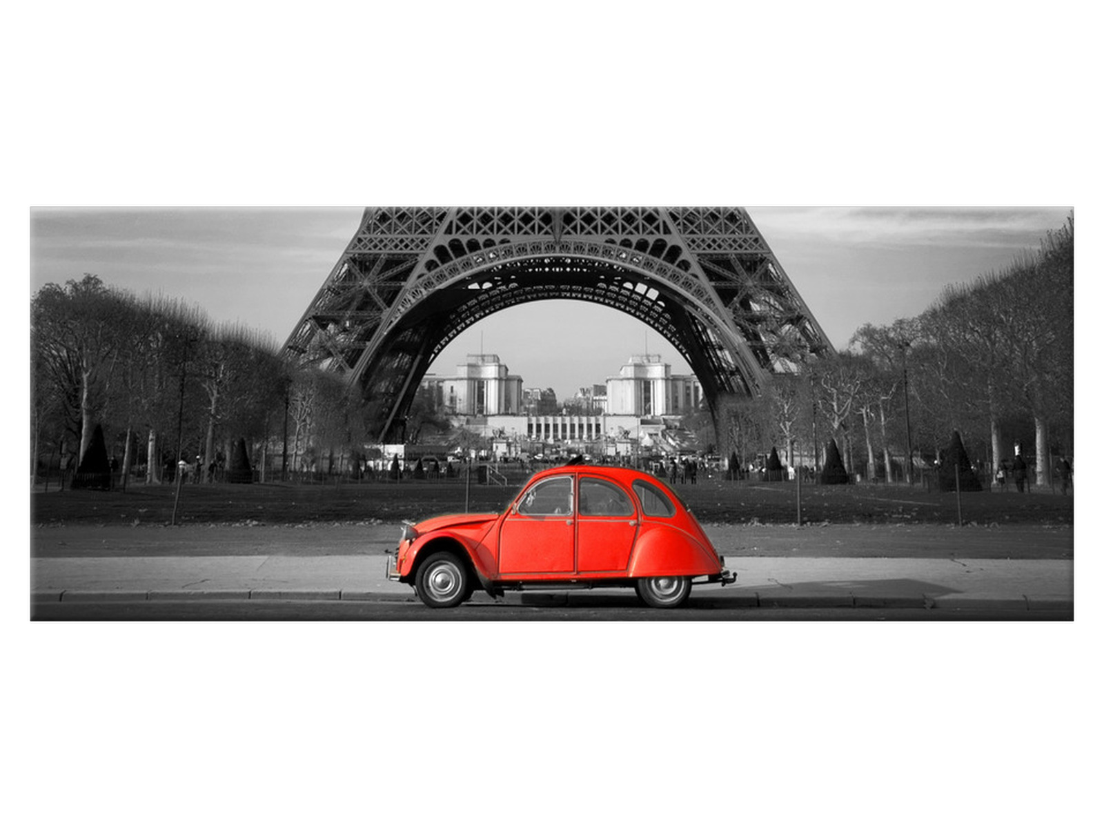 

Obraz Czerwony samochód przed Wieżą Eiffla 100x40