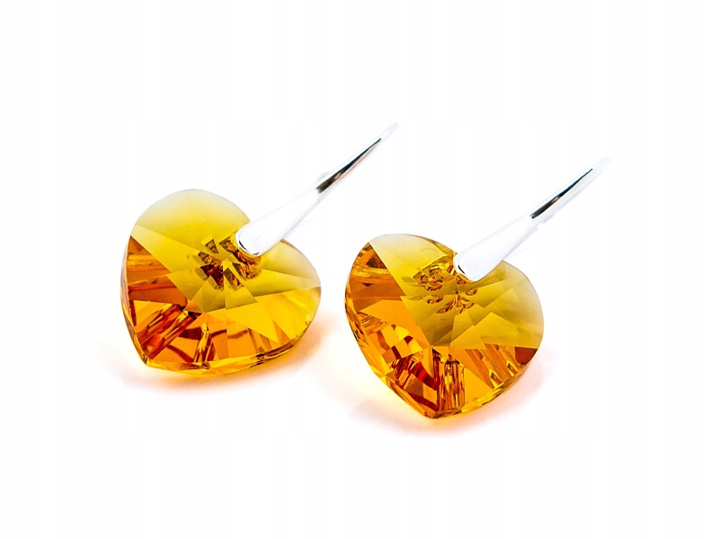 

Srebrne Kolczyki 925 z kr. Swarovski Serca 14 Top