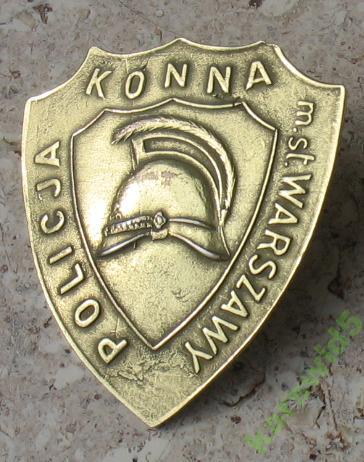 знак конной полиции m.st, Варшава