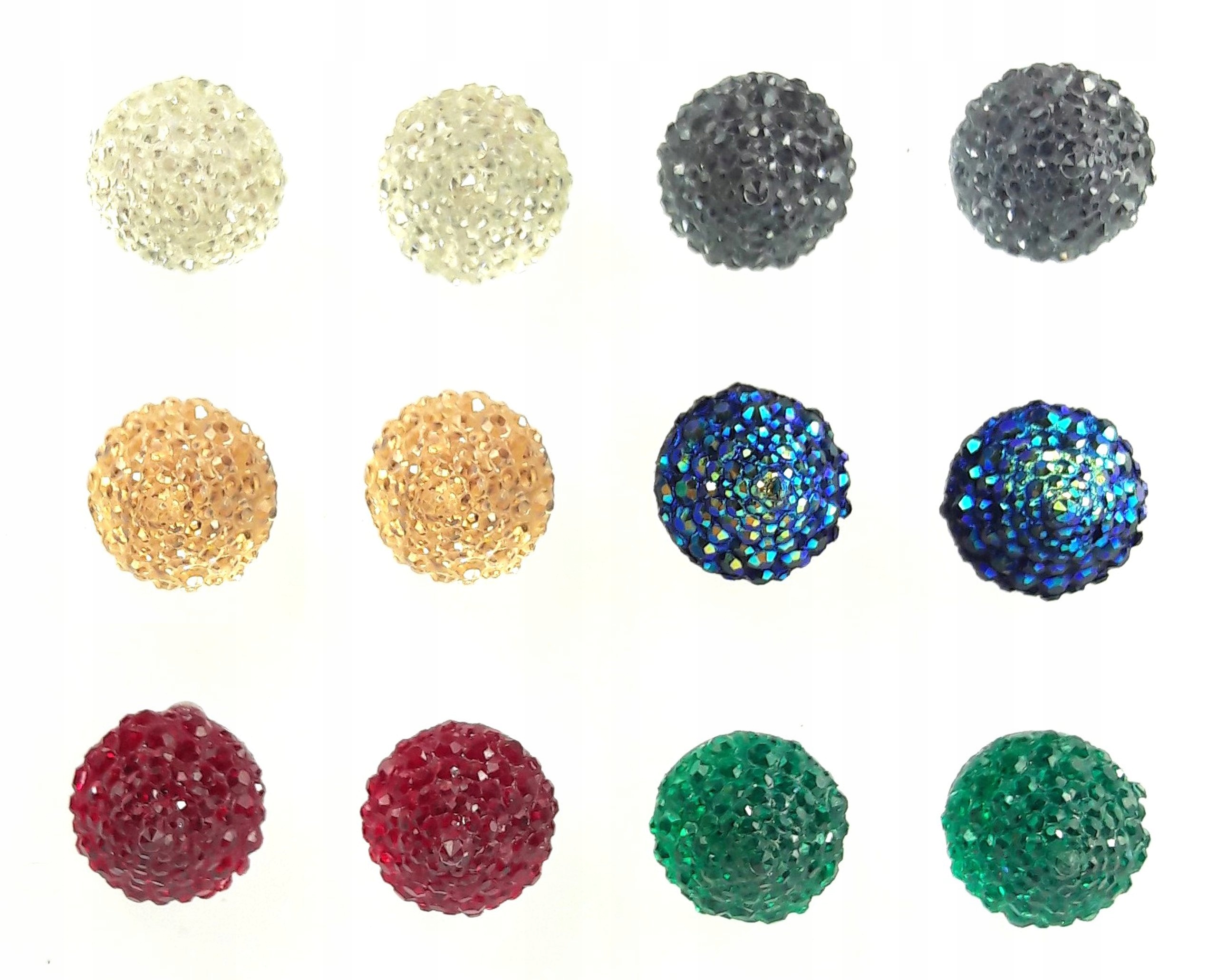 

Zestaw kolczyków 6 par kolce kryształkowe