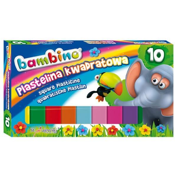 plastelina 10kol.kwadratowa BAMBINO — 2