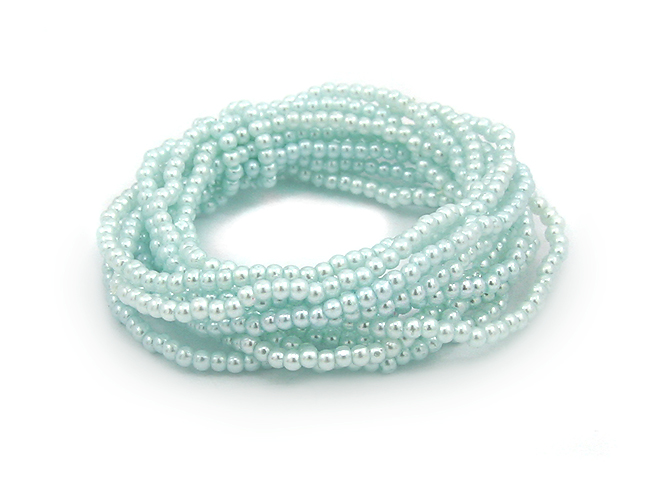 

Bransoletki Komplet 12 Sztuk Turkusowe Perełki