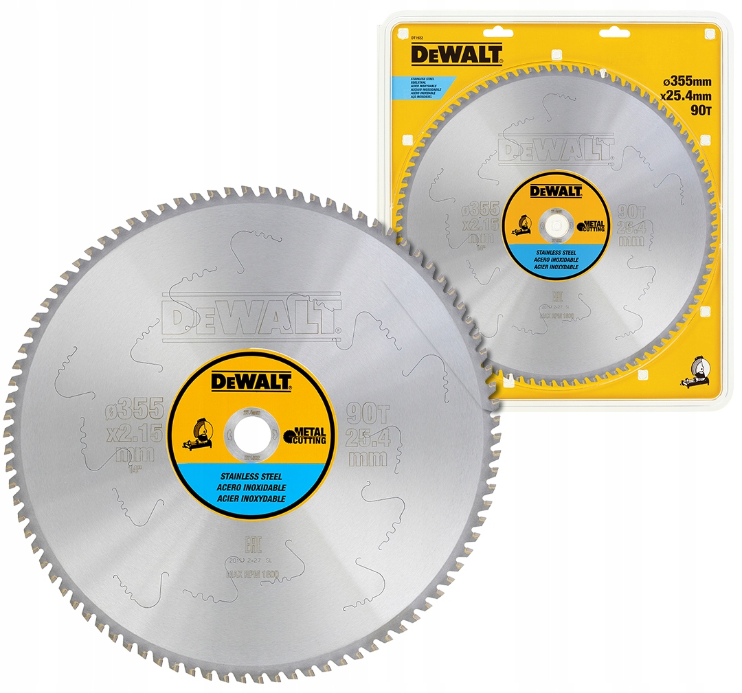 Kotouč na kov inox 355x 90T 25,4 DeWALT DT1922