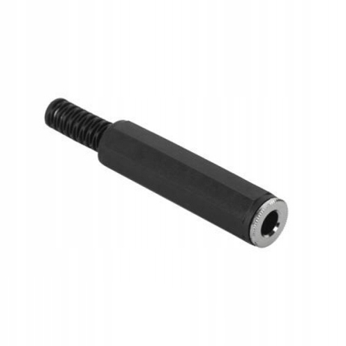 

Gniazdo Jack 6.3mm Stereo Na Przewód Czarne Pcv