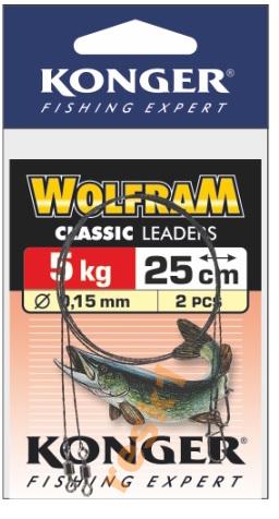 

przypon wolframowy wolfram Konger 5kg 25cm 2szt