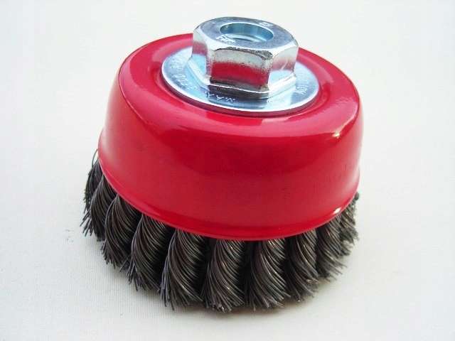 SZCZOTKA DRUCIANA M14 80mm DRUT STALOWY SKRĘCANY Marka S-Line