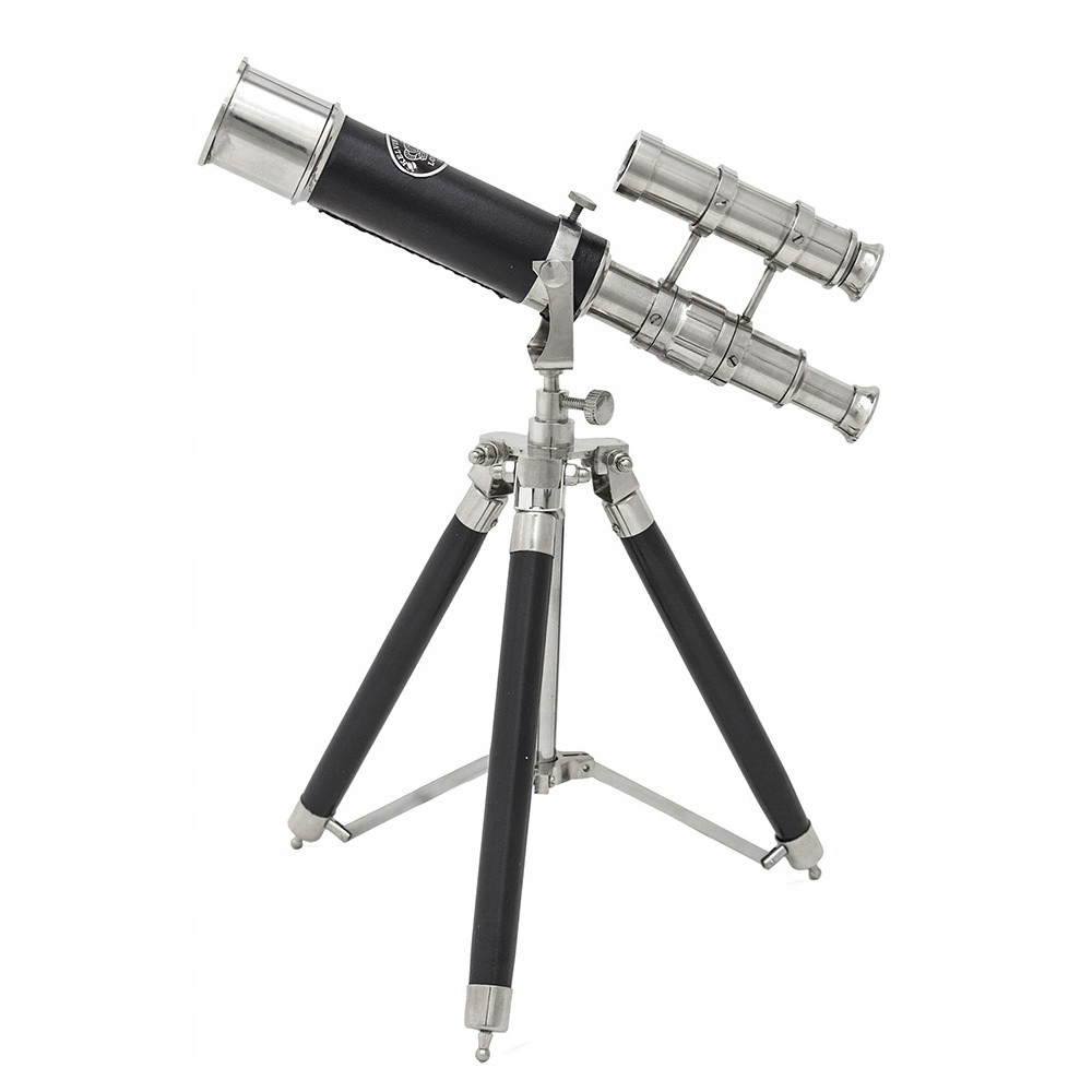 Figúrka Luneta Strieborná Čierna 30 cm Drevo Koža