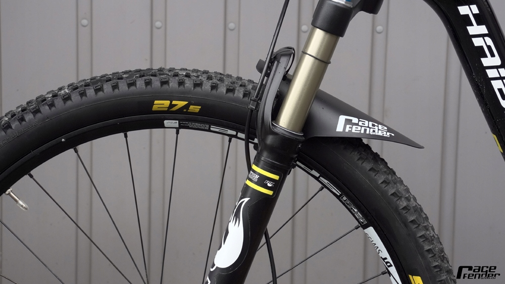 Błotnik RACE FENDER Classic Rzep - Czarny/Biały Waga 1 g