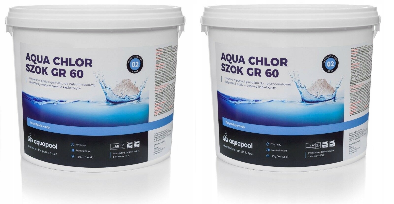 

6kg Aqua Chlor Szok GR60 2 x 3kg granulat chemia
