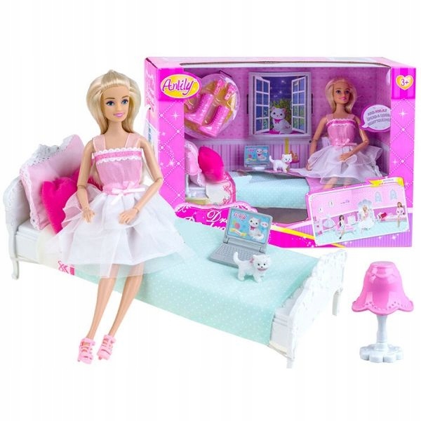 

Mebelki dla lalek Sypialnia Łóżko Lalka Anlily