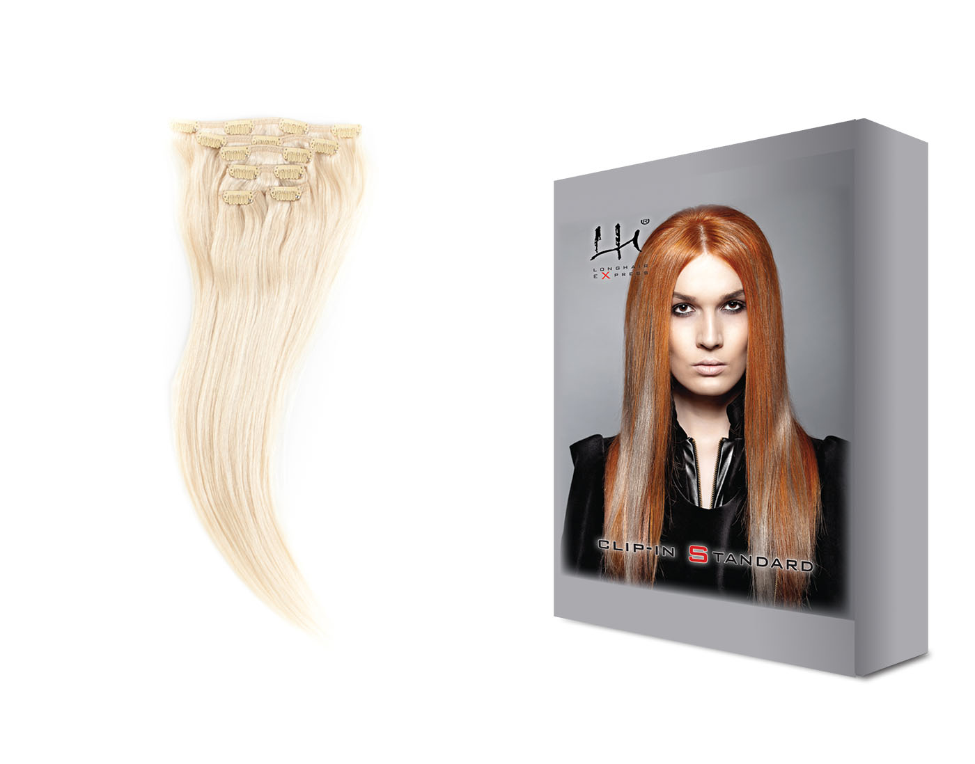 60 50-55 cm 6dílná sada přírodních vlasů