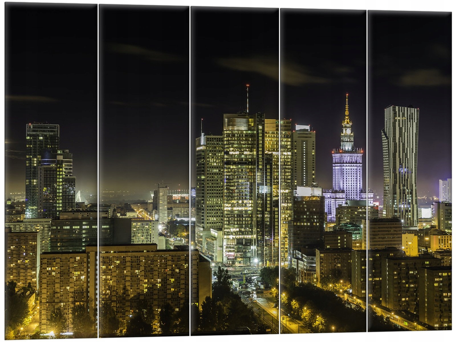 

Panorama Warszawy nocą Warszawa 225x160 Obraz