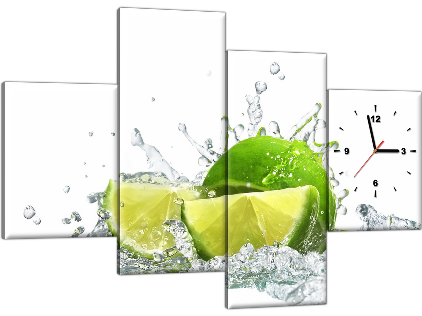 

Obraz z zegarem Limonka Woda Lemoniada 120x80