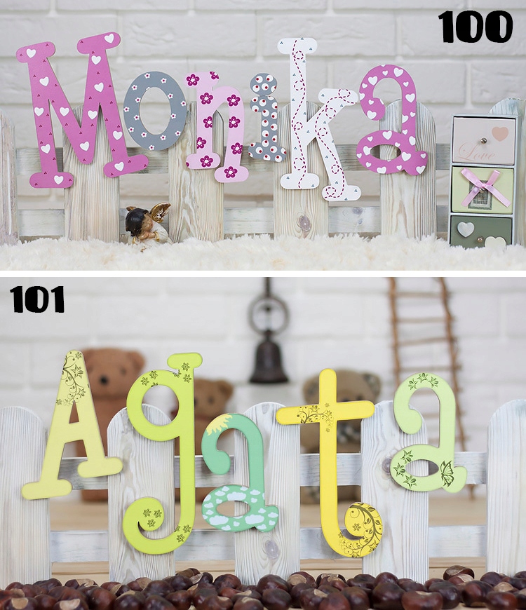 LITERKI NA ŚCIANĘ 3D imię napis 20 cm DEKORACJA Płeć Chłopcy Dziewczynki