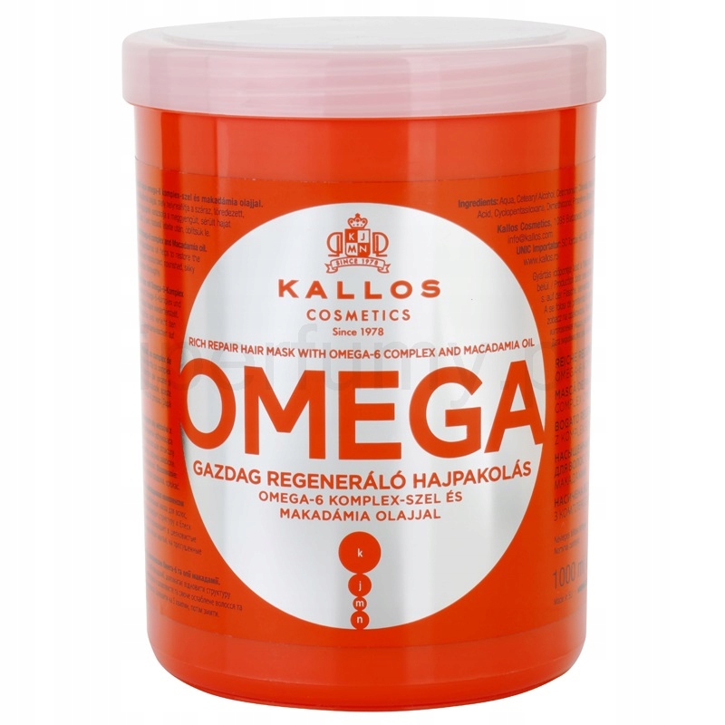 

Kallos Omega regenerująca maska 1000ml