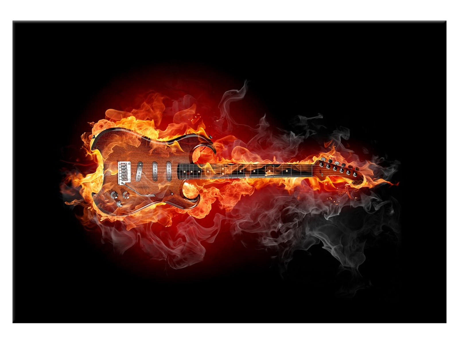 

Obraz Gitara Płonąca gitara 100x70 płonąca gitara