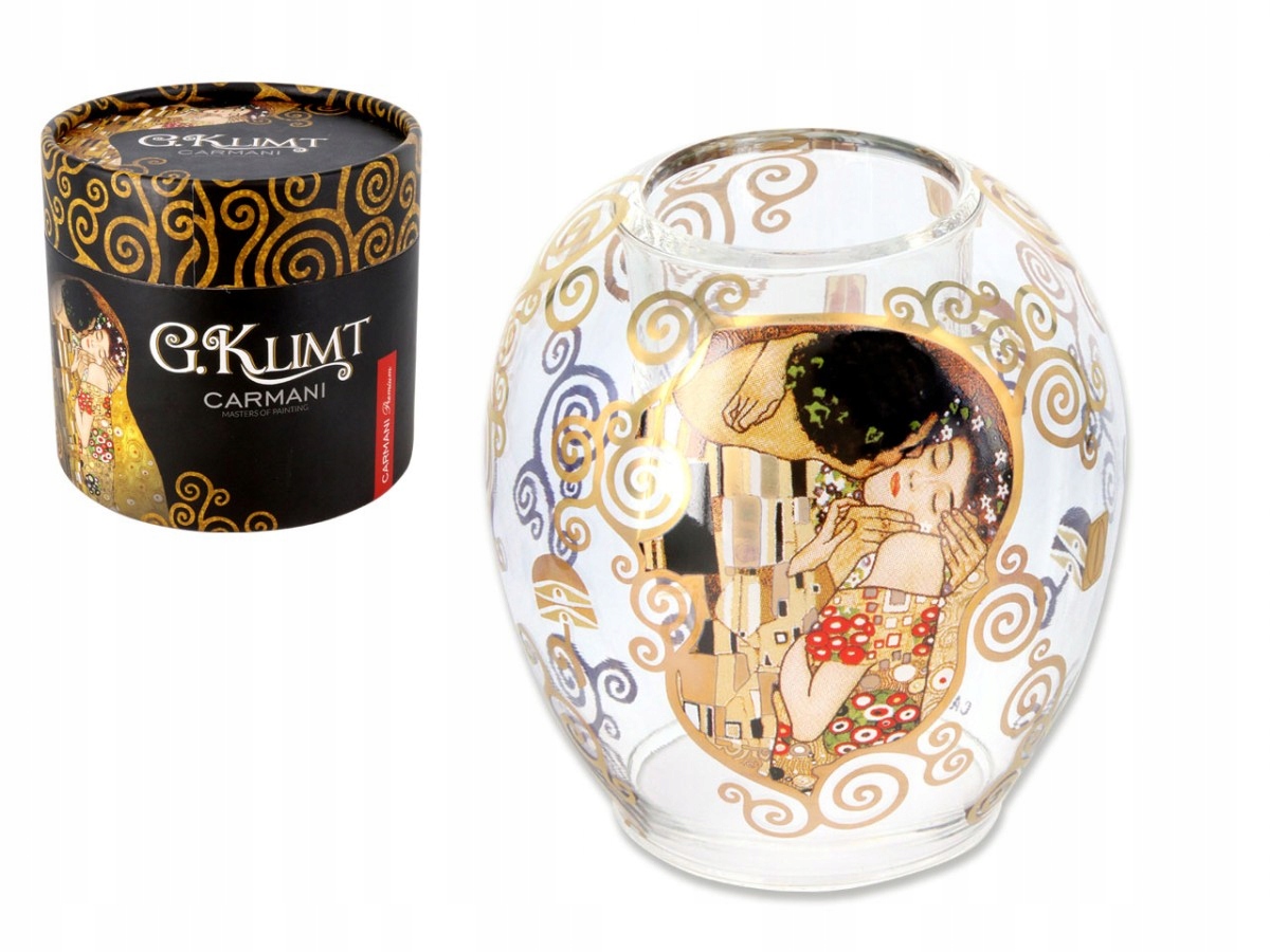 

Świecznik szklany Gustav Klimt the Kiss