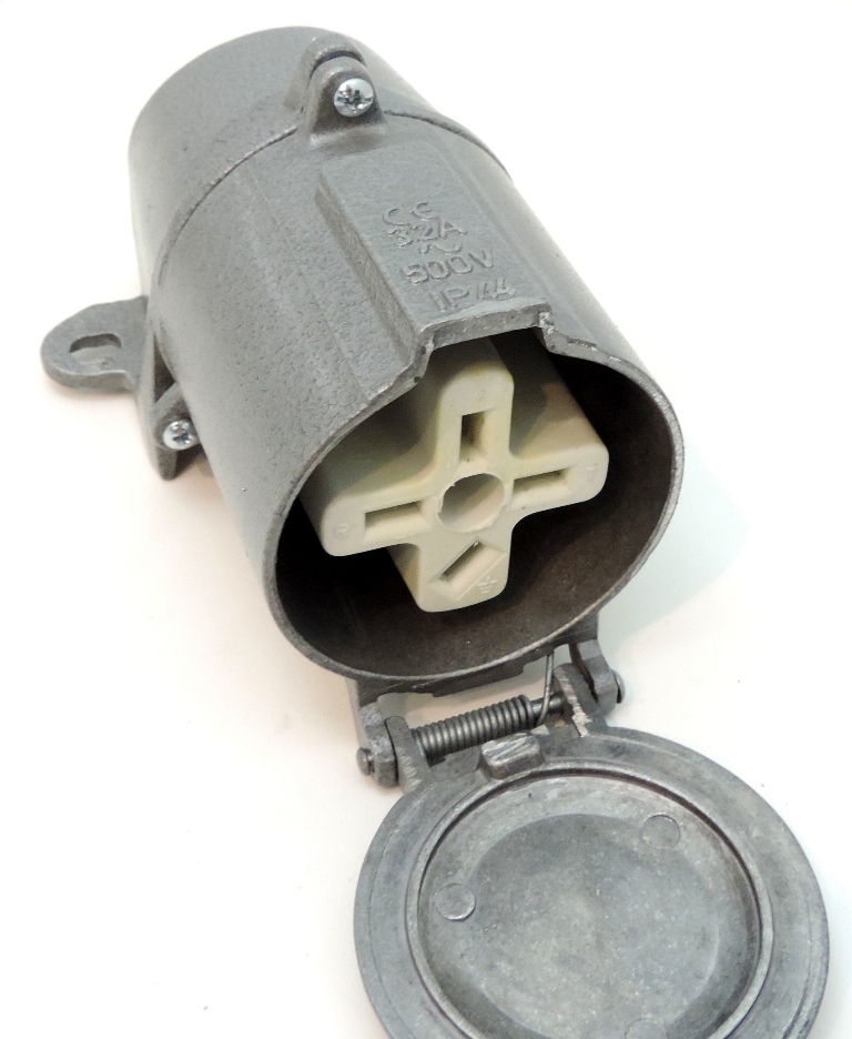 

Gniazdo Siłowe Metalowe Płaskie 32A 4P