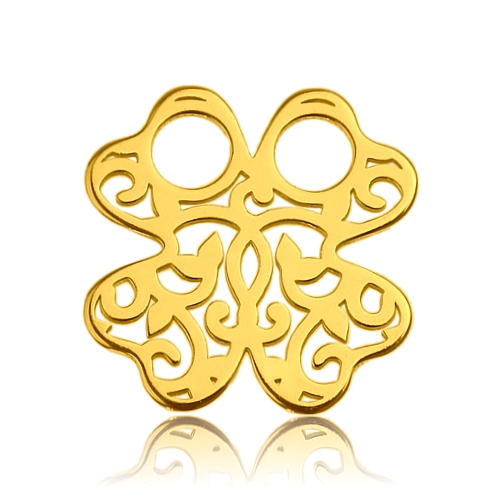 

Złoty Ażurek koniczynka Celebrytka srebro 925