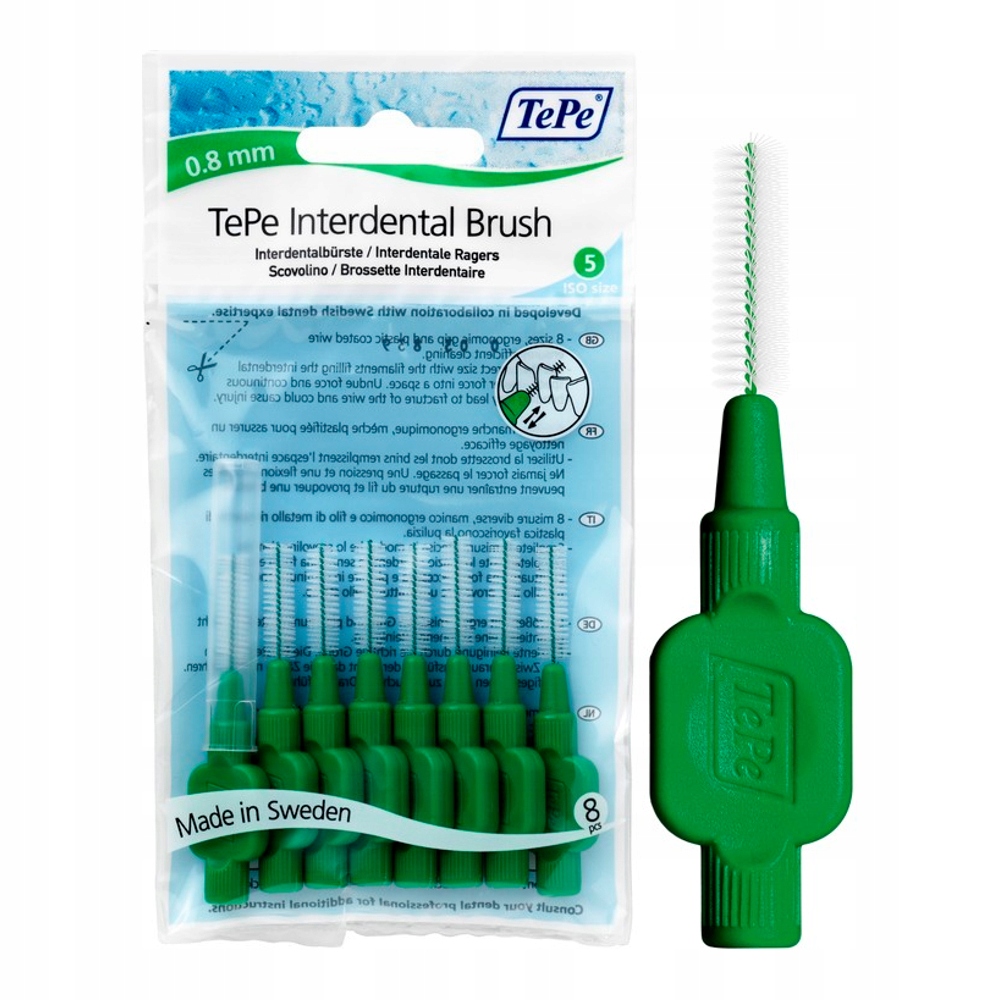 

Tepe ID Original 0.8mm szczoteczki zielone 8szt.