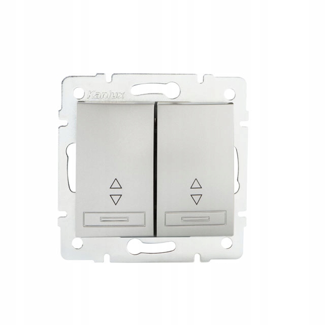 

Przycisk łącznik 2x schodowy srebrny Domo Kanlux