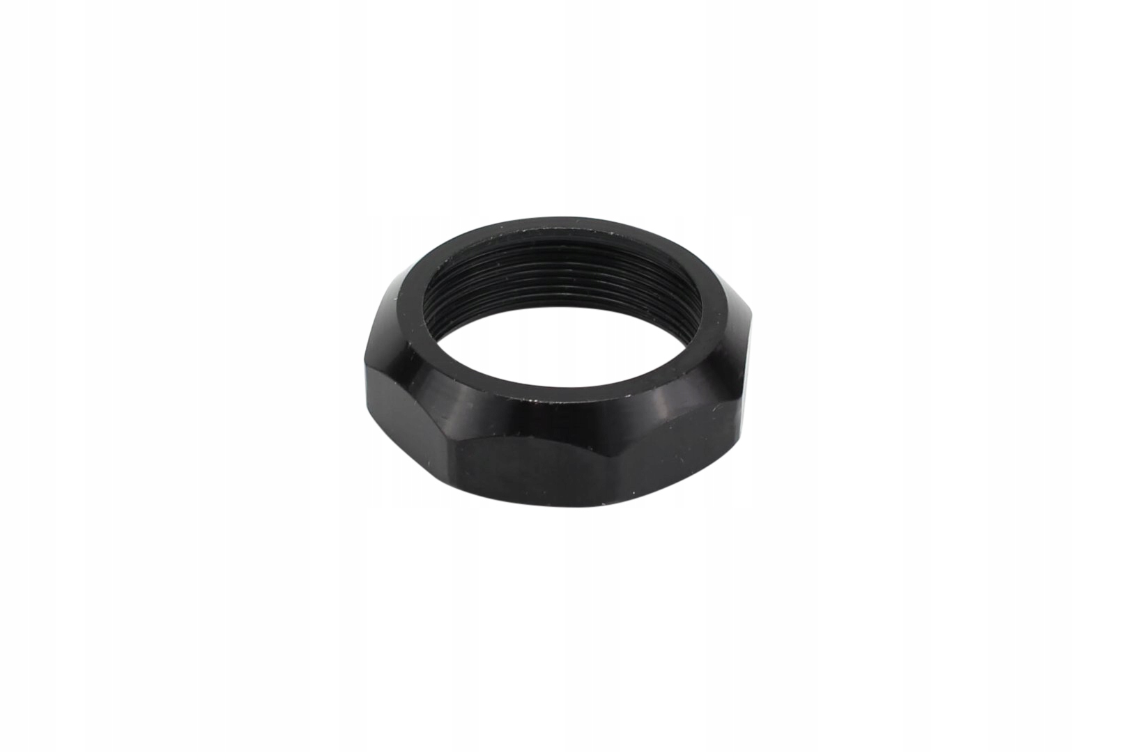 Nakrętka steru 1-1/8" z kołnierzem czarna, 30173