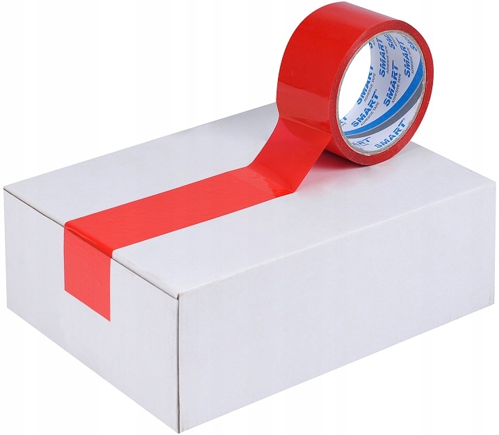 

48mm/50y Taśma Czerwona Smart Pakunkowa Akrylowa